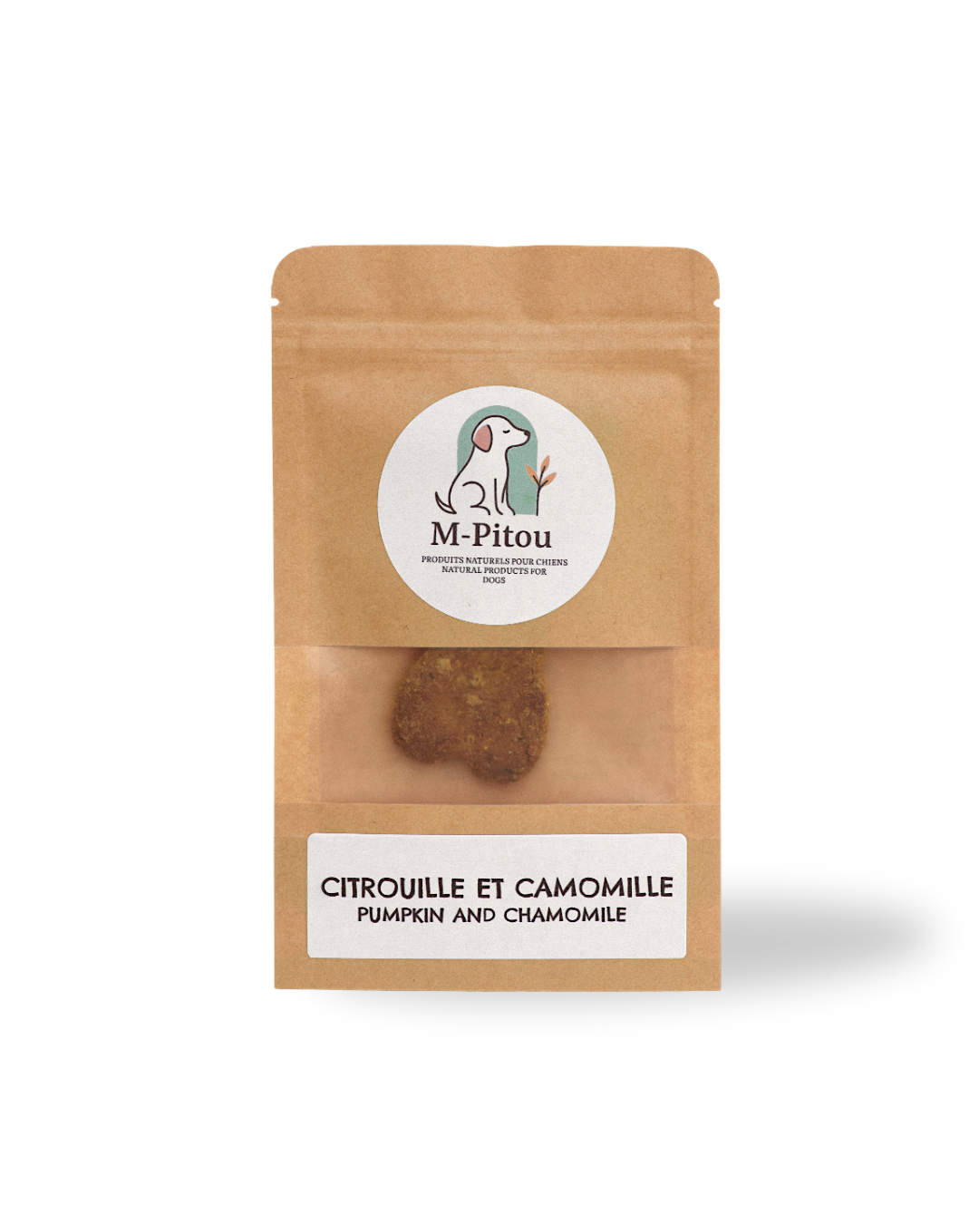 Gâterie naturelle personnalisée – Citrouille et camomille