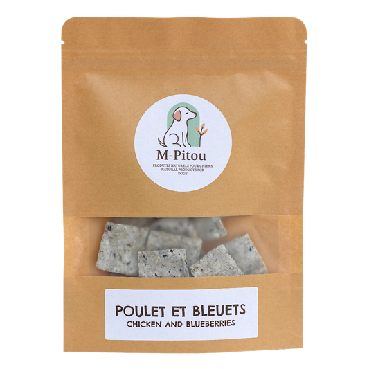 Gâterie naturelle – Poulet & Bleuets